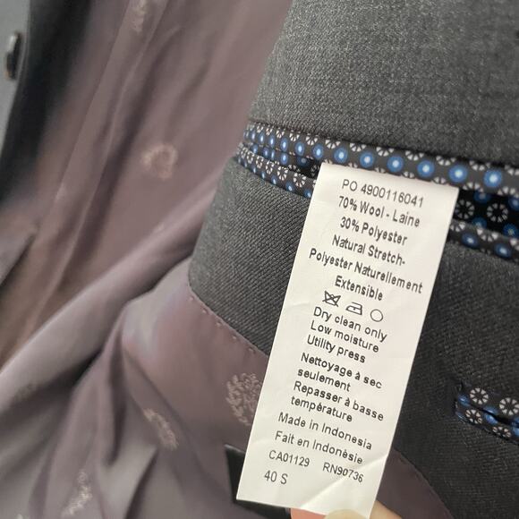 Lauren Ralph Lauren Men’s Blazer 40S Wool Blend Gray Sport Coat Suit Jacket - Picture 10 of 11